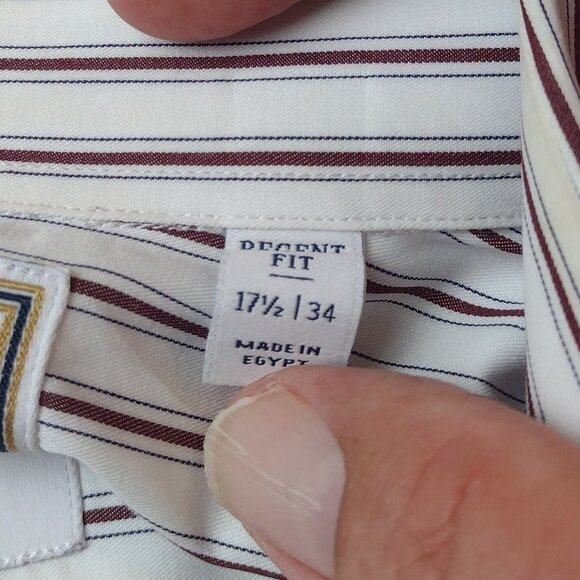 Brooks Brothers Thomas Mason Regent Fit Men's XL 17.5/34 Button Up Long Sleeve - Picture 6 of 14